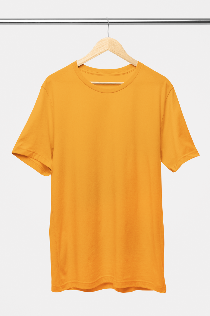 Golden Yellow Oversized T-Shirt For Women - WowWaves - 1
