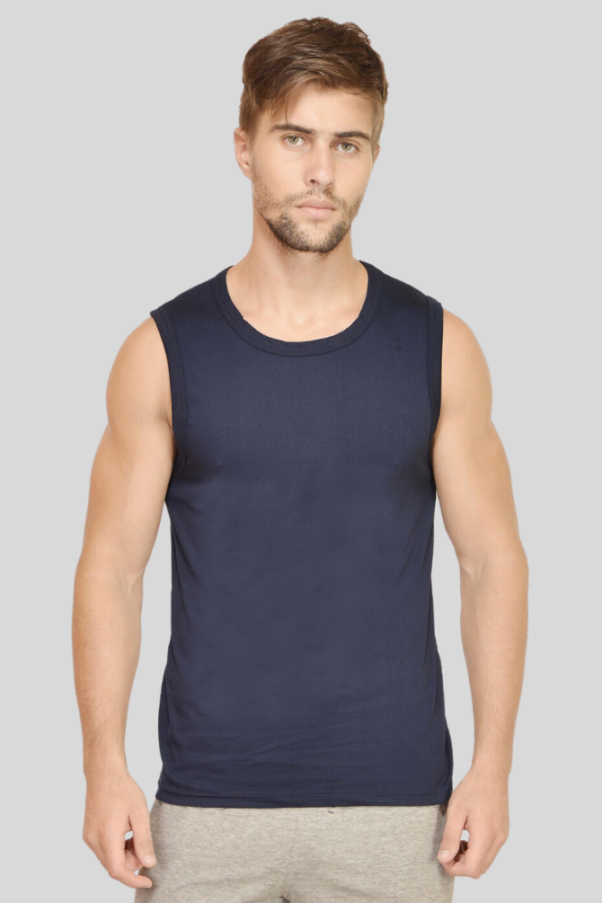 Navy Blue Vest For Men - WowWaves - 7