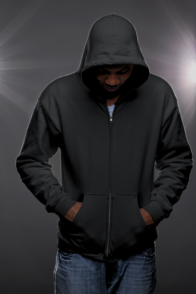 Black Zip Hoodie For Men - WowWaves - 2