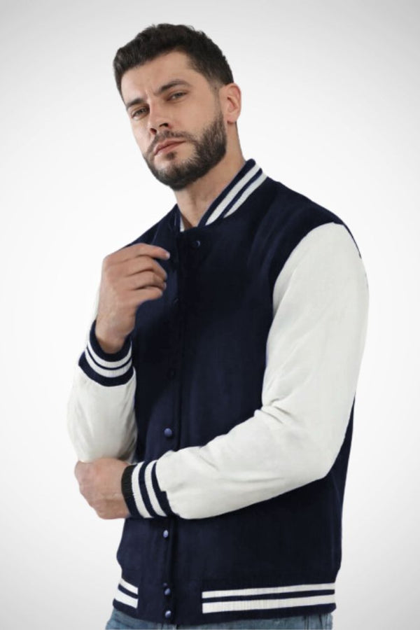 Navy Blue Varsity Jacket