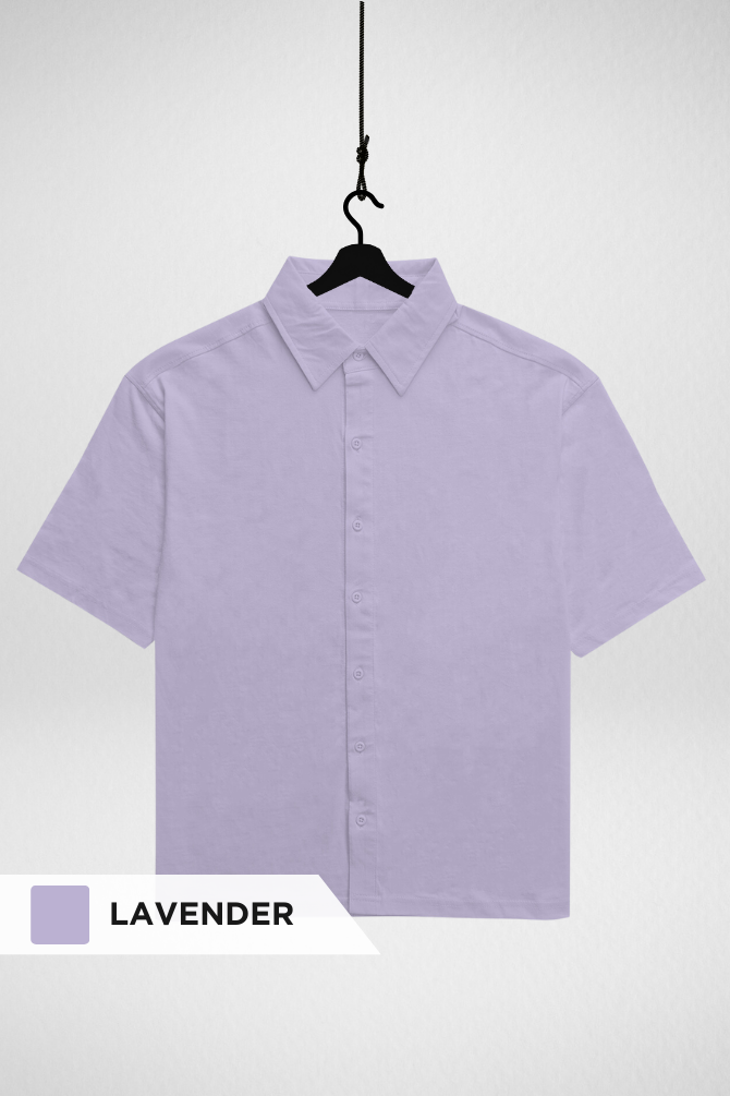 Lavender and Navy Blue Oversized Shirts Combo - 2