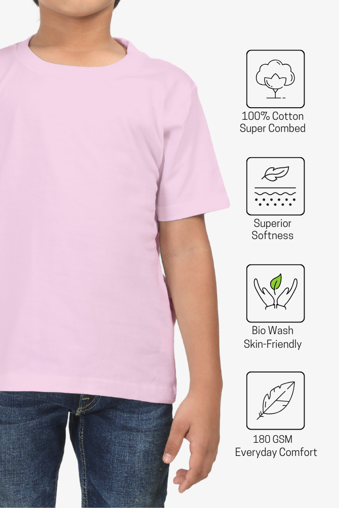 Light Pink T-Shirt For Boy - WowWaves - 3