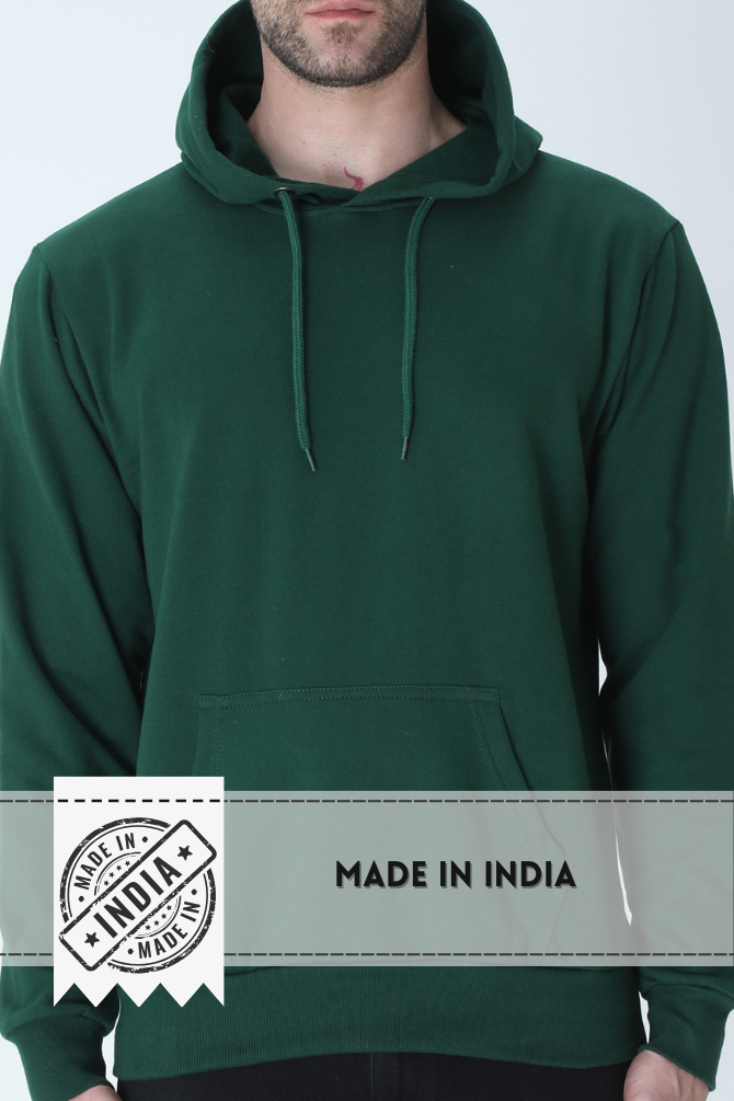 Bottle Green Hoodie For Men - WowWaves - 5