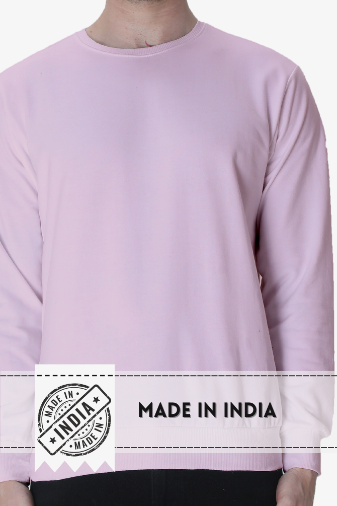 Light Pink Sweatshirt For Men - WowWaves - 7