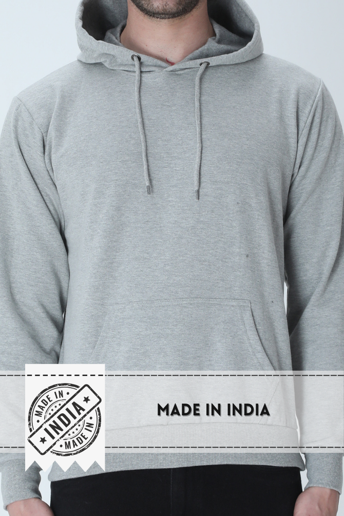 Grey Melange Hoodie For Men - WowWaves - 7