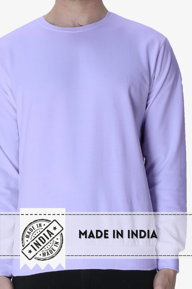 Lavender Sweatshirt For Men - WowWaves - 7