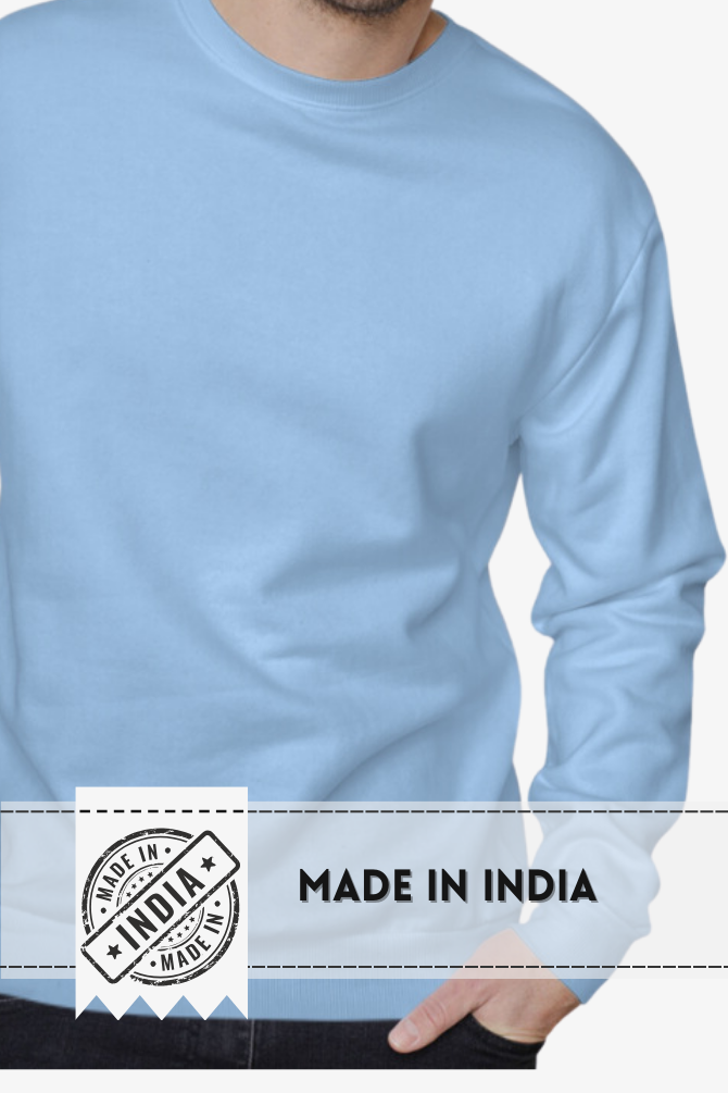 Baby Blue Sweatshirt For Men - WowWaves - 7