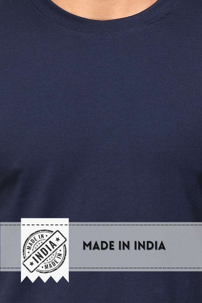 Navy Blue T-Shirt For Men - WowWaves - 8