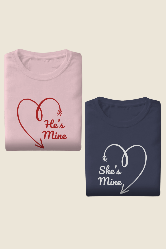 Mine Couple T Shirt - WowWaves - 1