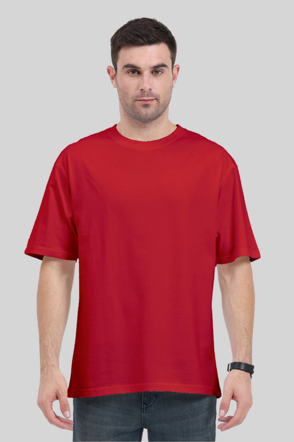 Red Oversized T-Shirt For Men - WowWaves