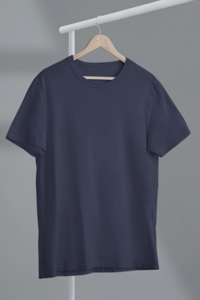 Navy Blue Oversized T-Shirt For Women - WowWaves - 1