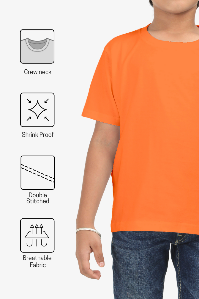 Orange T-Shirt For Boy - WowWaves - 4