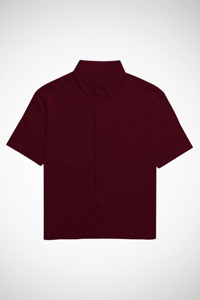 Unisex Oversized Shirt Maroon - 1