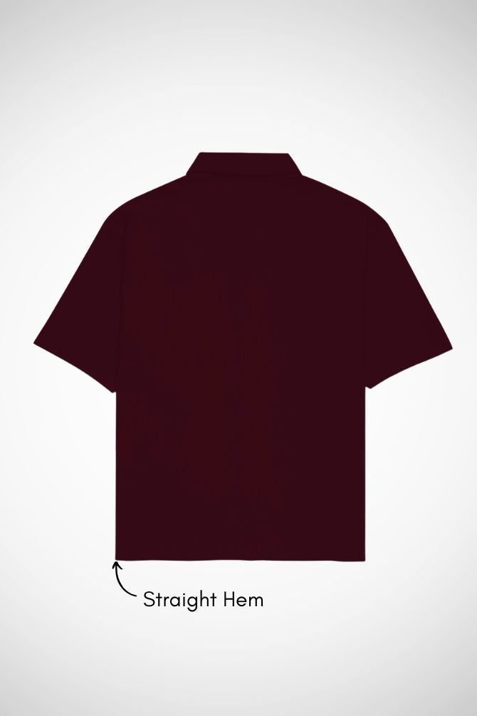 Unisex Oversized Shirt Maroon - 5