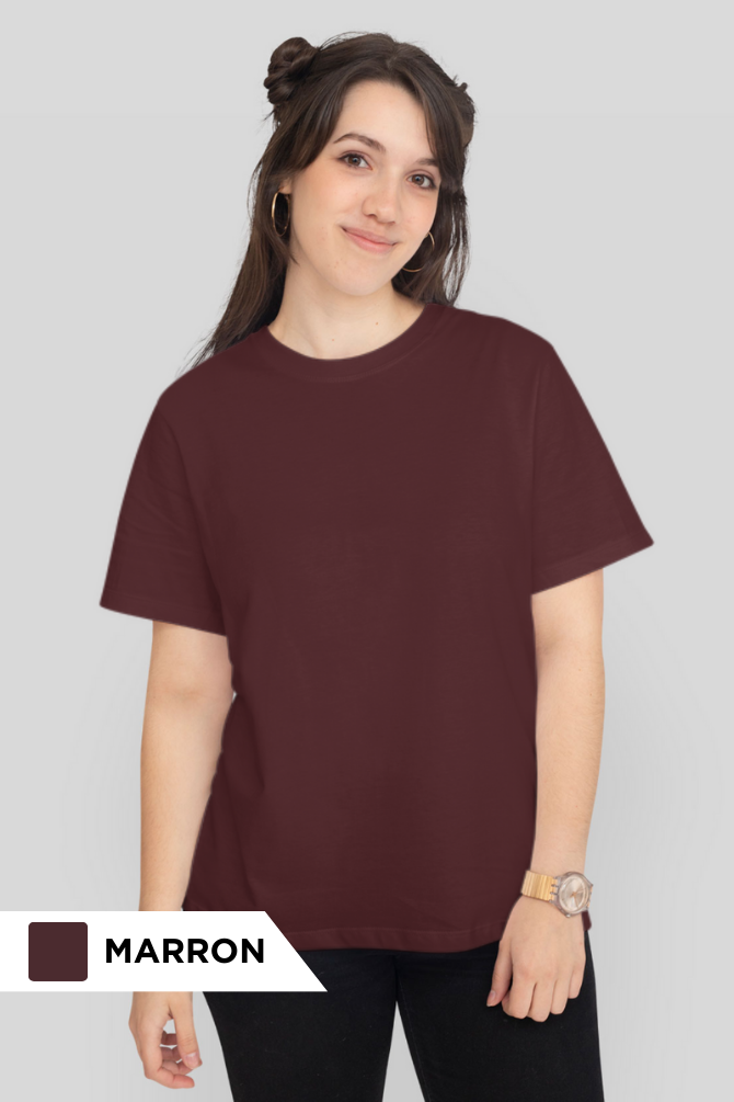 Pick Any 2 Plain T-Shirts Combo For Women - WowWaves - 27