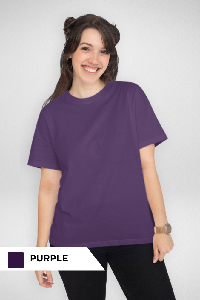 Pick Any 2 Plain T-Shirts Combo For Women - WowWaves - 22