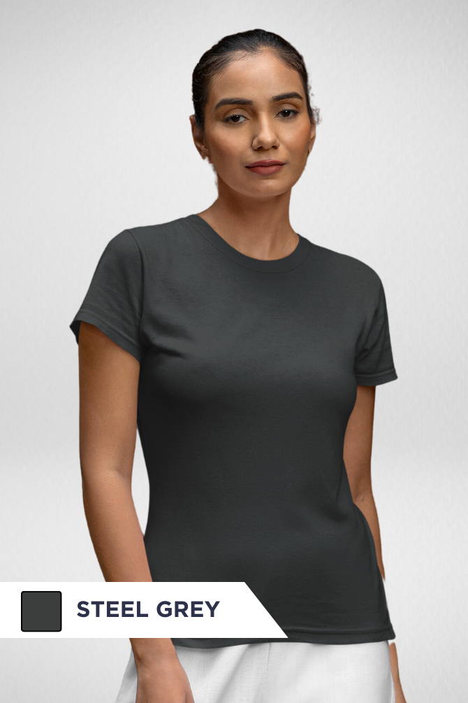 Pick Any 2 Plain T-Shirts Combo For Women - WowWaves - 17