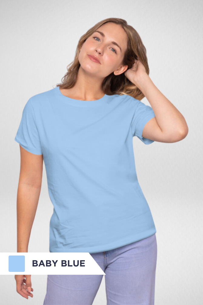 Pick Any 2 Plain T-Shirts Combo For Women - WowWaves - 36