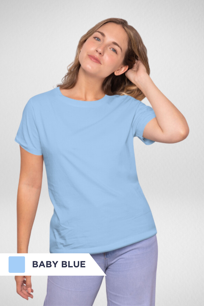Pick Any 3 Plain T-Shirts Combo For Women - WowWaves - 26