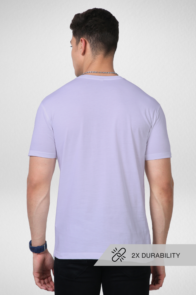 Lavender Supima Cotton T-Shirt For Men - WowWaves - 2