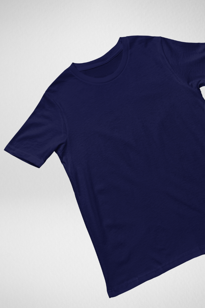 Navy Blue Supima Cotton T-Shirt For Men - WowWaves - 6