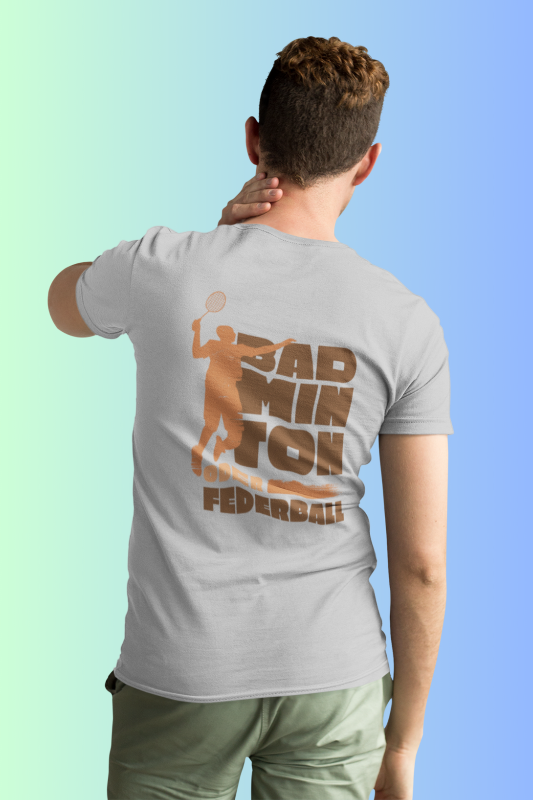 Badminton Player Printed T-Shirt For Men - WowWaves - 6