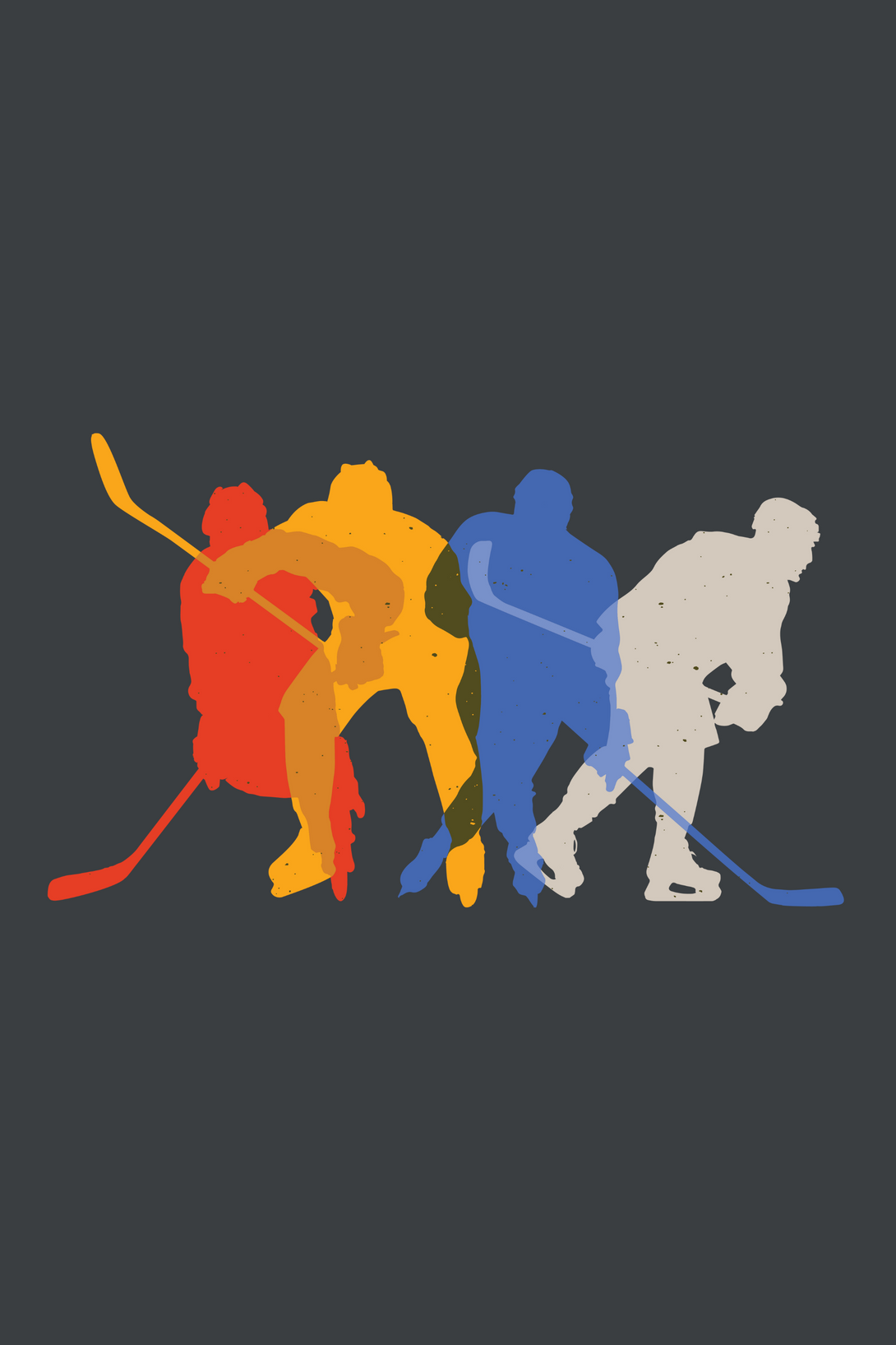Hockey Players Printed T-Shirt For Men - WowWaves - 1