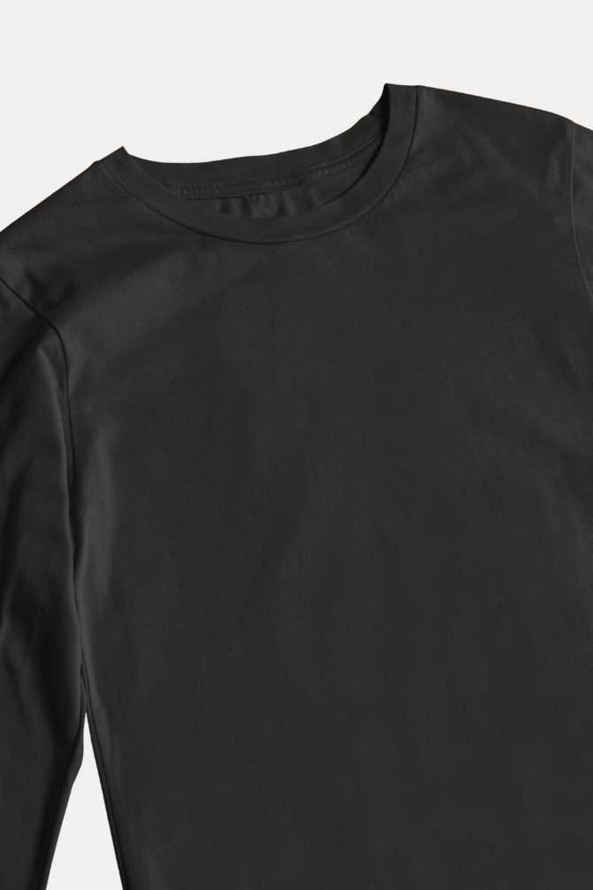 Black Full Sleeve T-Shirt For Women - WowWaves - 4