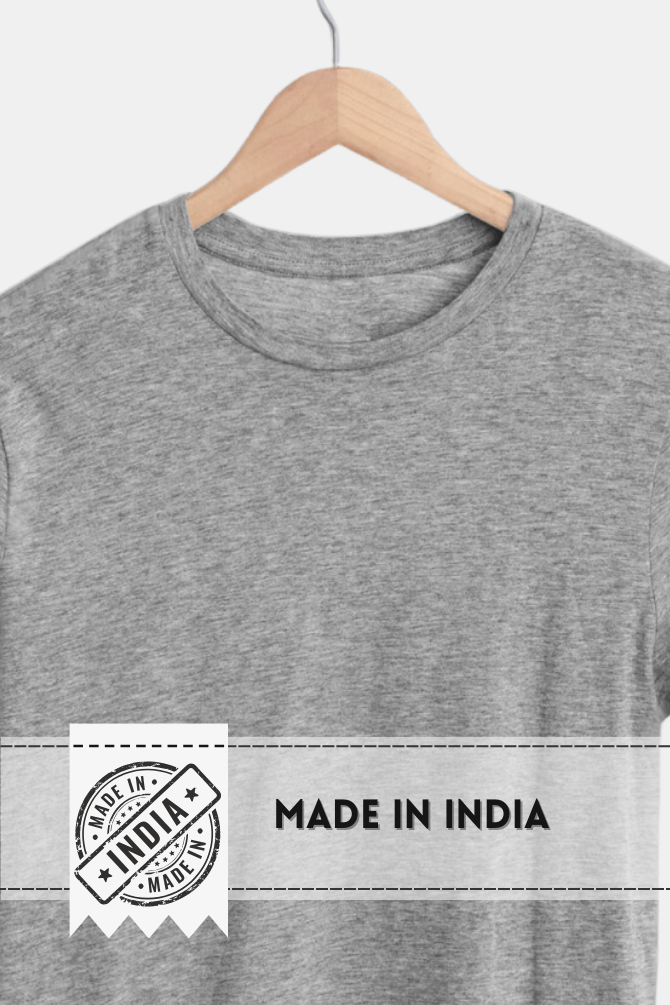 Grey Melange Full Sleeve T-Shirt For Women - WowWaves - 3