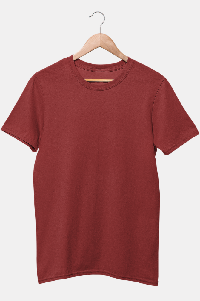 Brick Red T-Shirt For Women - WowWaves - 1