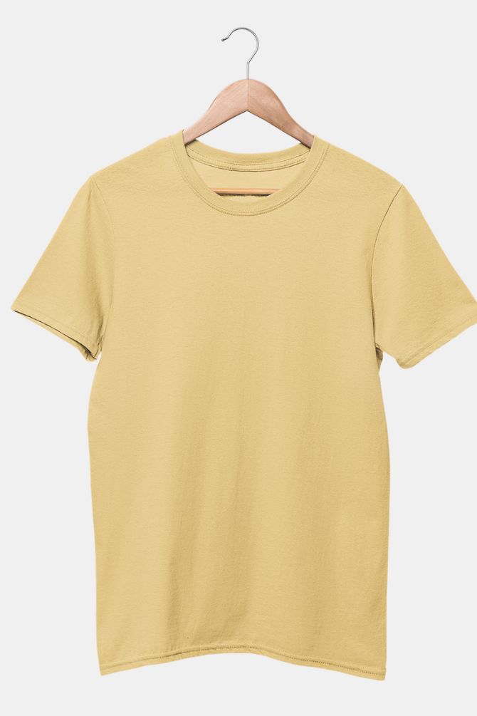 Beige T-Shirt For Women - WowWaves - 1