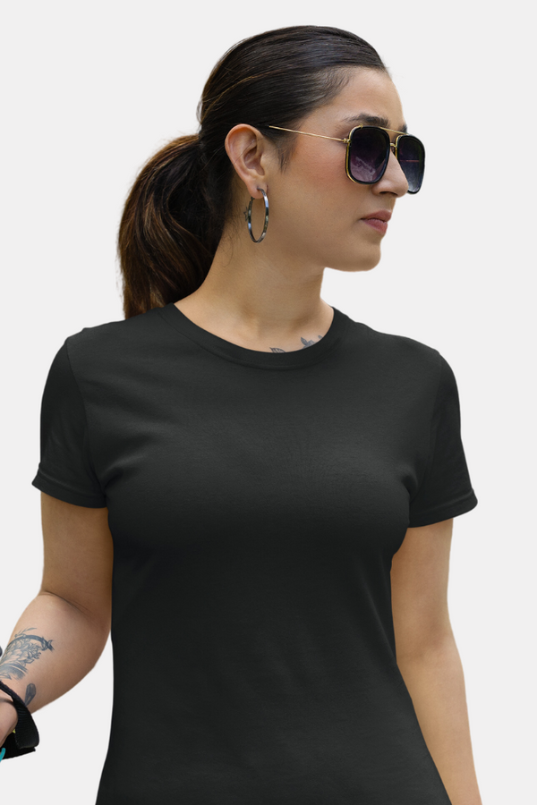 Black T-Shirt For Women - WowWaves