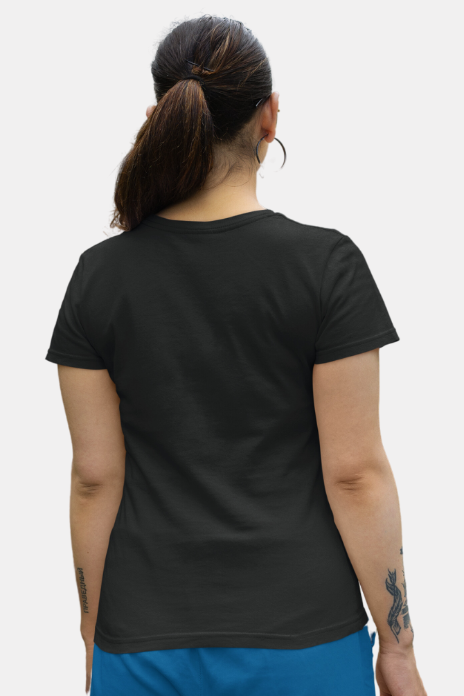 Black T-Shirt For Women - WowWaves - 3