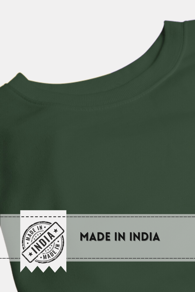 Bottle Green T-Shirt For Women - WowWaves - 4