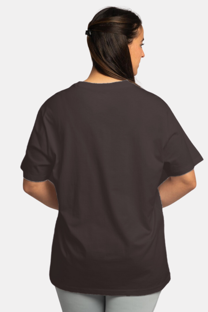 Coffee Brown T-Shirt For Women - WowWaves - 3