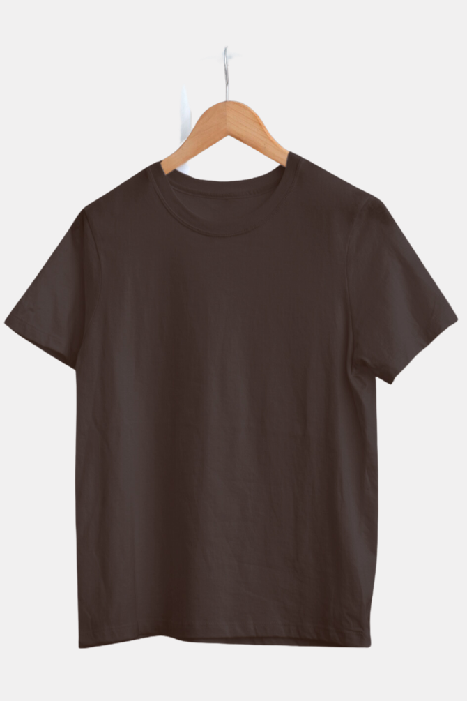 Coffee Brown T-Shirt For Women - WowWaves - 2