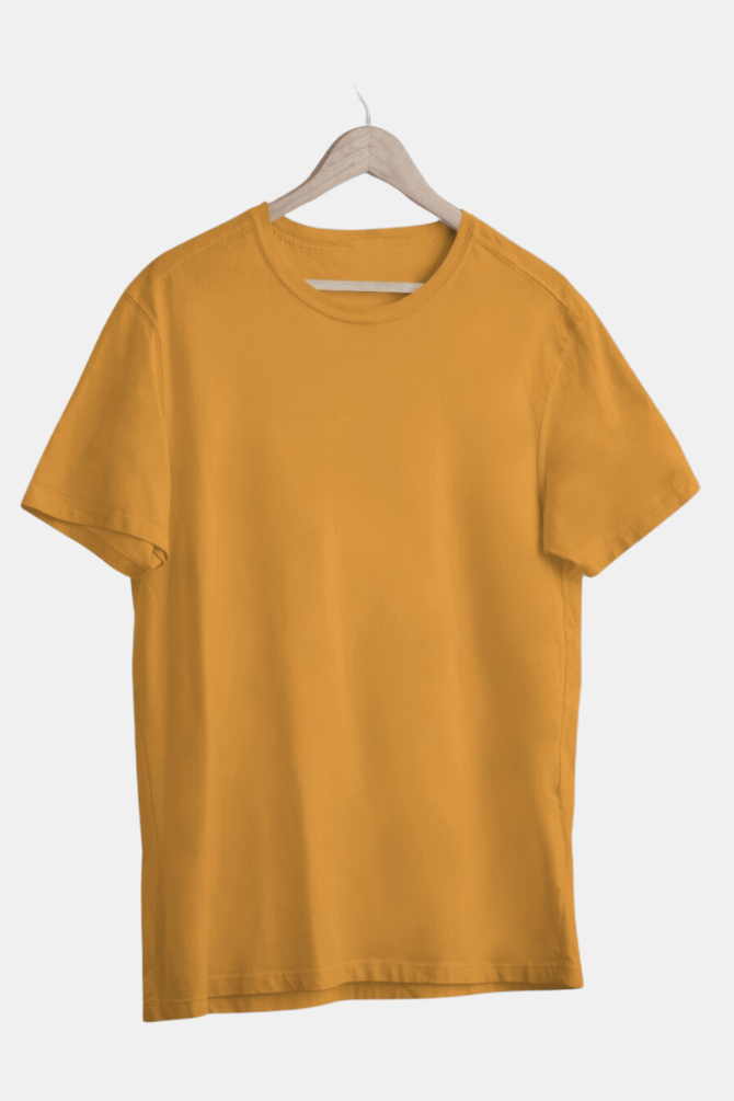 Golden Yellow T-Shirt For Women - WowWaves - 3