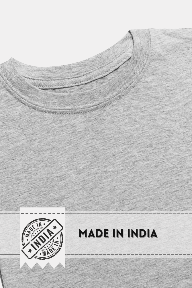 Grey Melange T-Shirt For Women - WowWaves - 6
