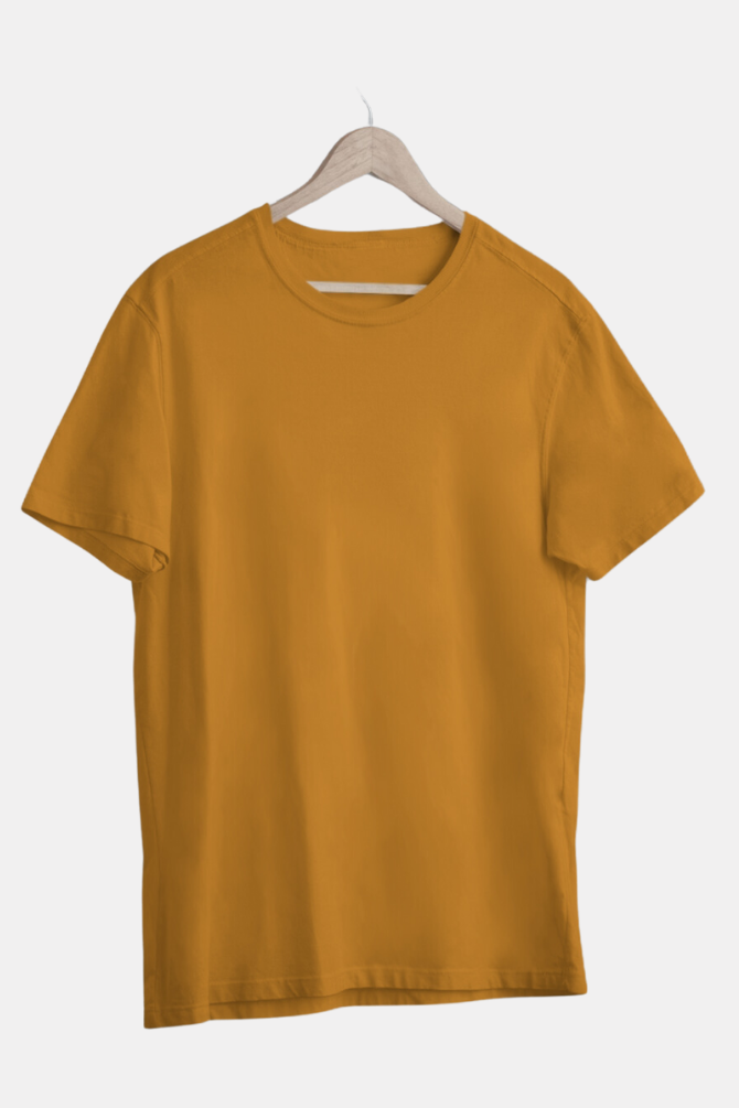 Mustard Yellow T-Shirt For Women - WowWaves - 3