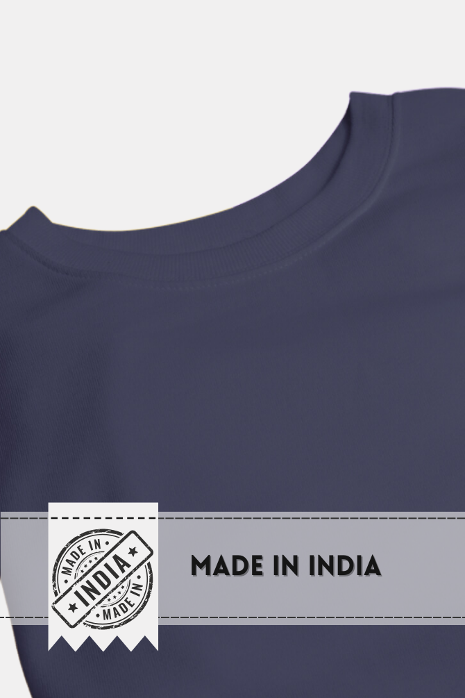 Navy Blue T-Shirt For Women - WowWaves - 6