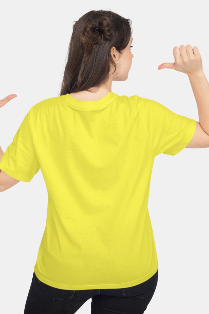 Bright Yellow T-Shirt For Women - WowWaves - 2