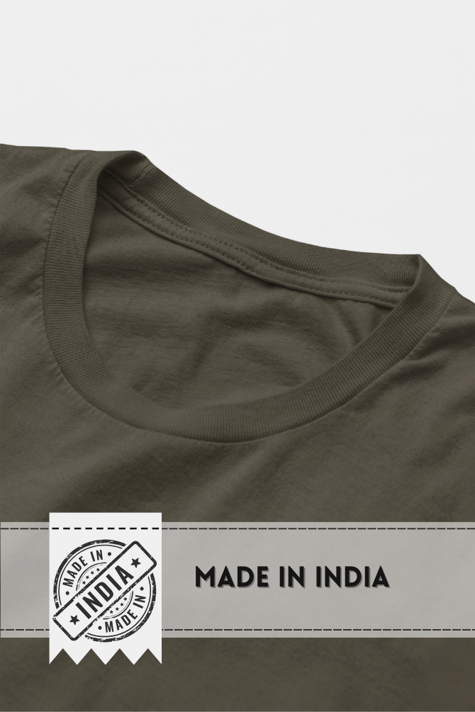 Olive Green T-Shirt For Women - WowWaves - 6