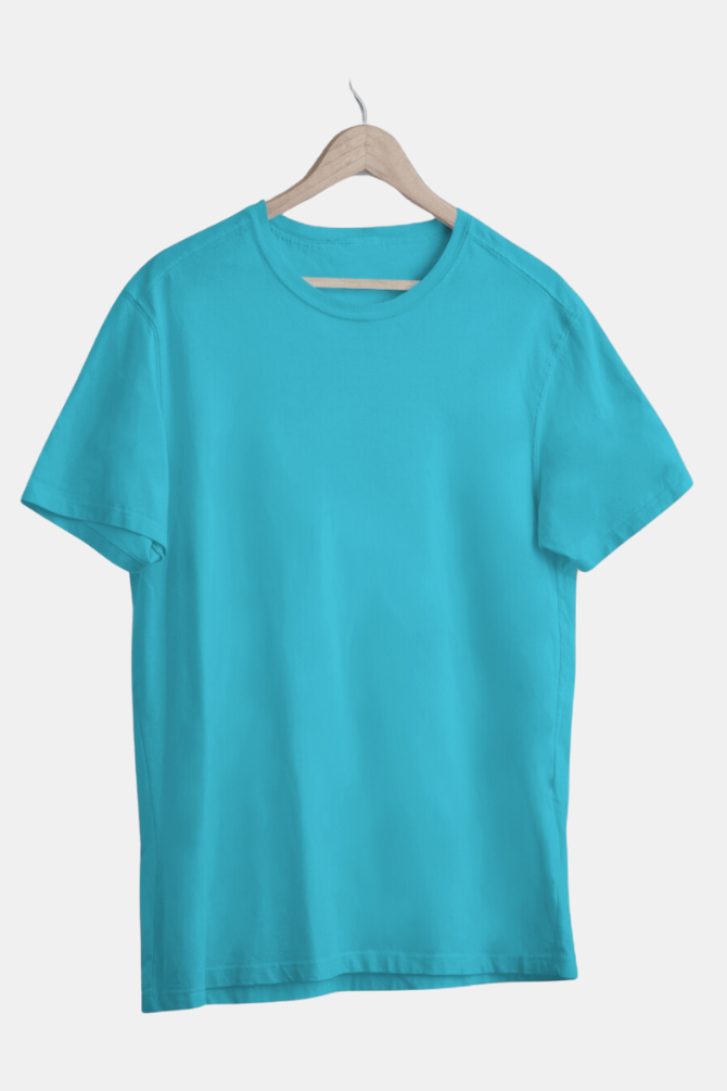 Skyblue T-Shirt For Women - WowWaves - 2