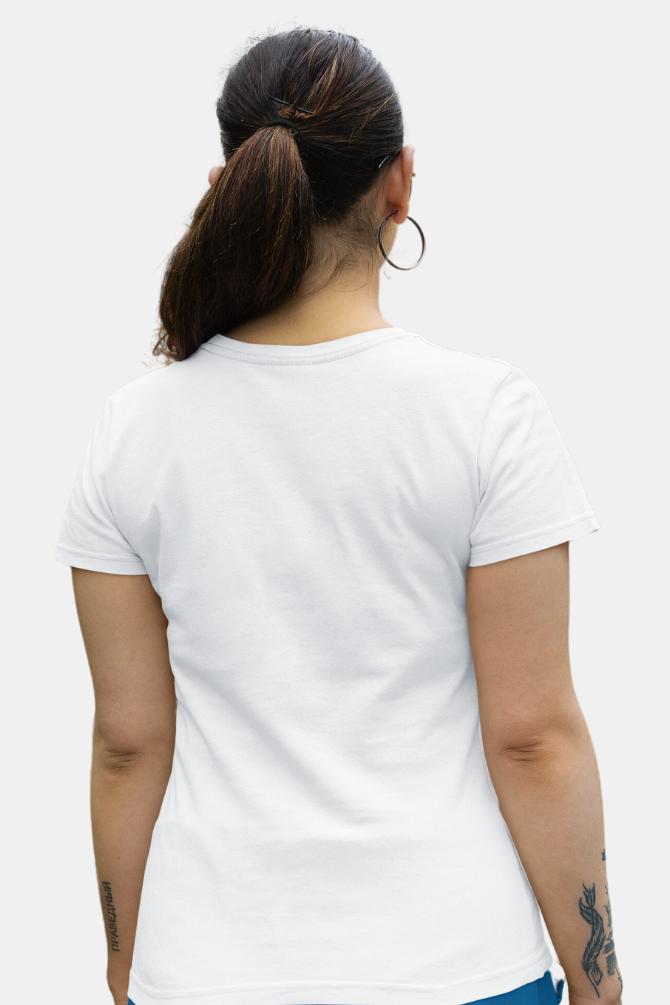 White T-Shirt For Women - WowWaves - 2