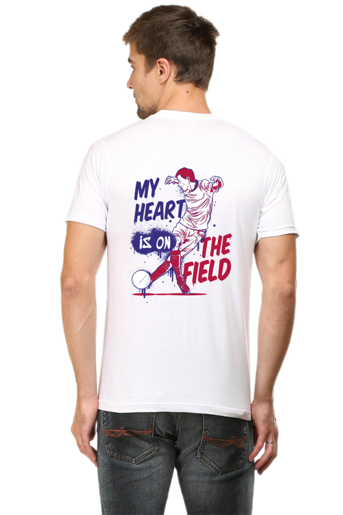 My Heart Is On The Field Printed T-Shirt For Men - WowWaves - 5