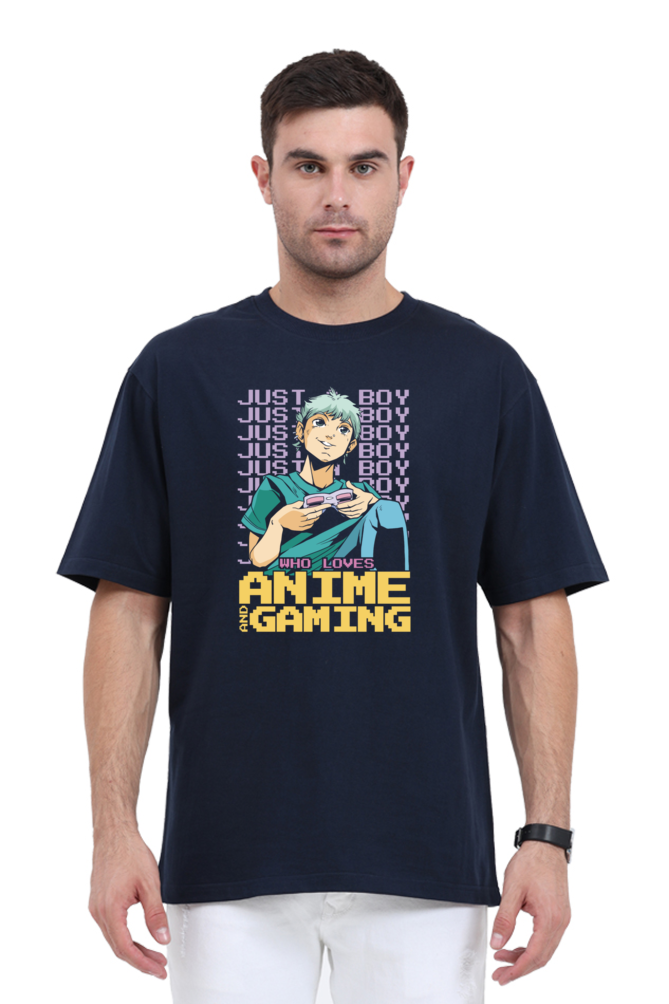 Anime Gamer Printed Oversized T-Shirt For Men - WowWaves - 5