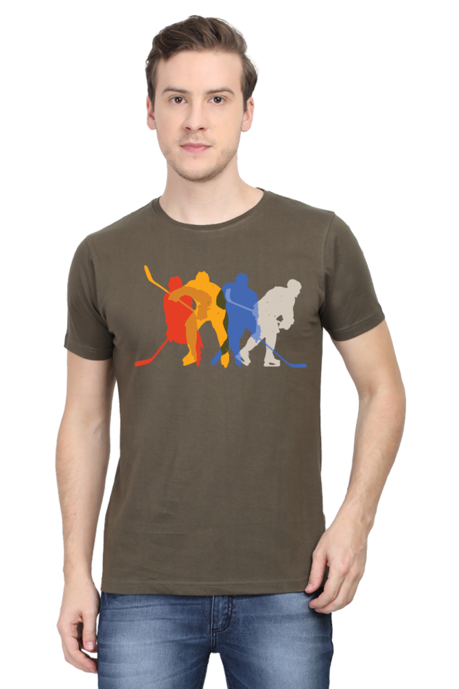 Hockey Players Printed T-Shirt For Men - WowWaves - 6