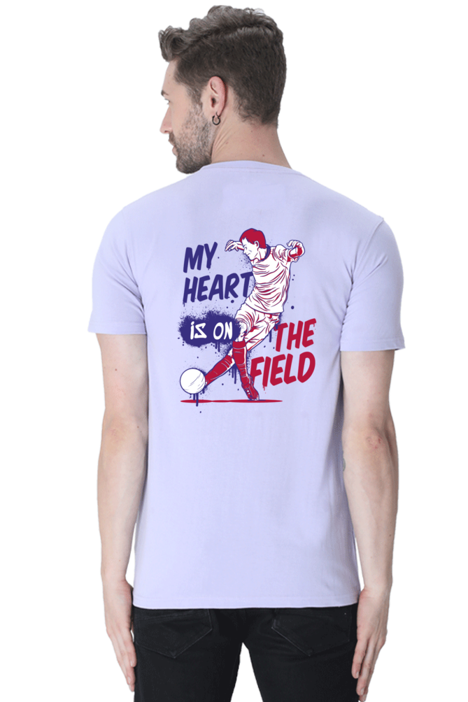 My Heart Is On The Field Printed T-Shirt For Men - WowWaves - 6