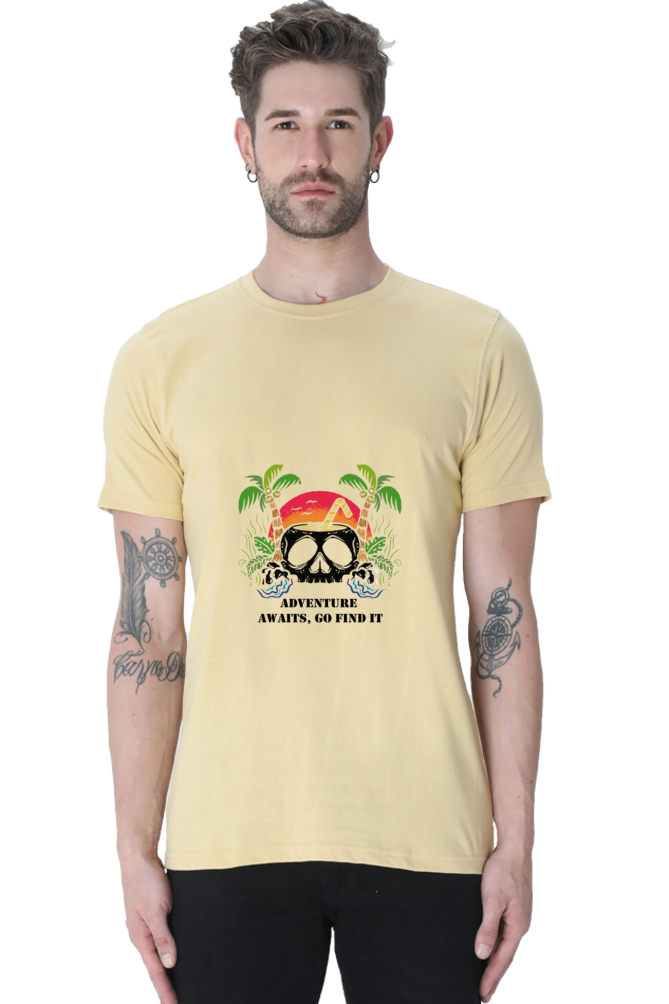 Hawaiian Beach Printed T-Shirt For Men - WowWaves - 12