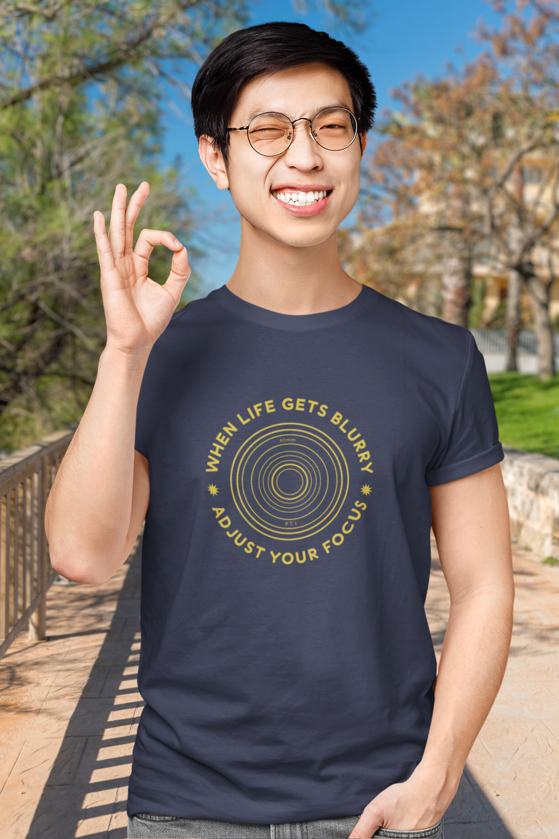 Adjust Your Focus Printed T-Shirt For Men - WowWaves - 4